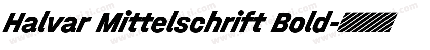 Halvar Mittelschrift Bold字体转换